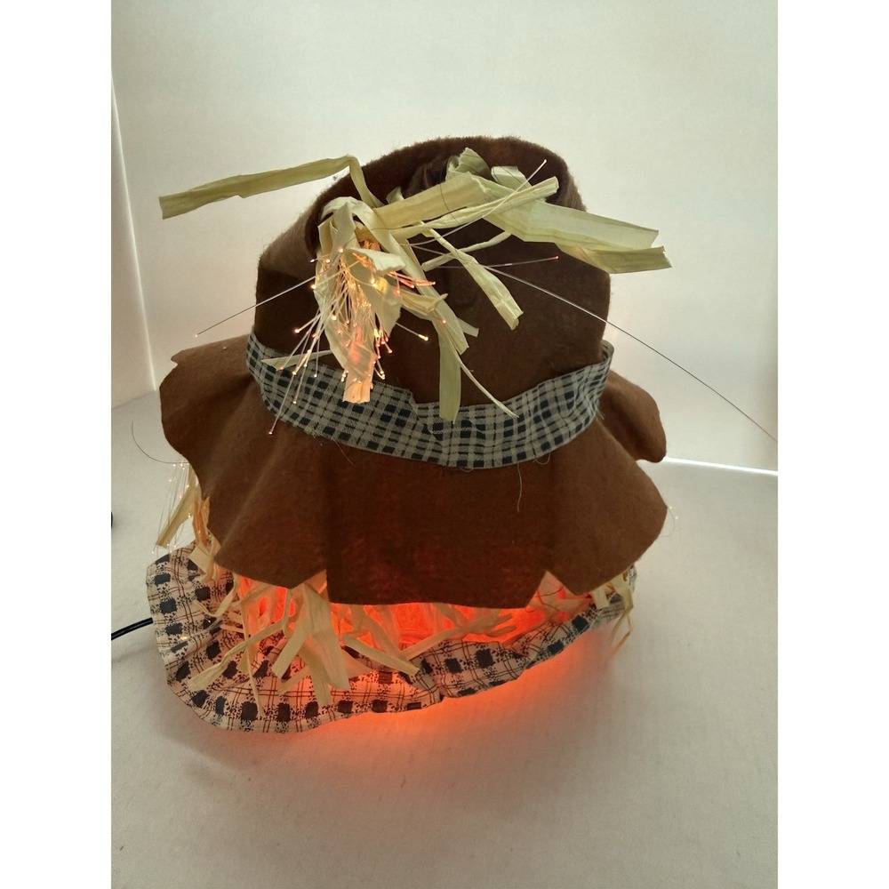 Vintage 90s Fiber Optic Jack O Lantern Pumpkin All Hallows Eve Fall Halloween - Picture 6 of 12